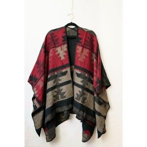 Shawl cape Southwest Western Aztec One Size